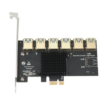 PCI Express PCIE 1 Iki 6 USB3.0 Riser Card PCI Express X16 Stove Grafikos Kortelės ETH Bitcoin Miner Kasybos Pridėti Kortelės