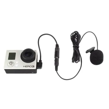 Wrumava 3.5 mm Aktyvų Įrašą Mikrofonas Su Mini USB Audio Adapter Mic Laidas Gopro Hero 3 3+ 4 Veiksmų Fotoaparato Priedai Rinkinys
