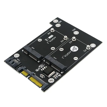 Versijos Dual MSATA SSD Dual SATA3.0 6Gbps Konverteris Adapterio plokštę Su LED Indikatorius
