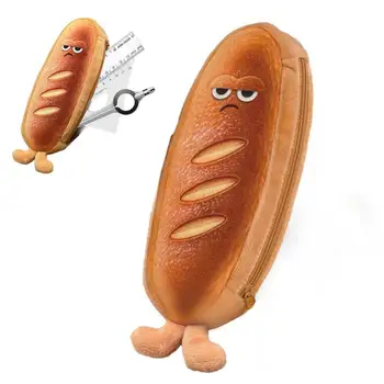 Juokinga Veido Pieštuko Atveju Hotdog Duona Pieštukas Turėtojas Modeliavimas Real Maisto Tema Pieštuku Krepšiai Nešiojamų Naujovė Kawaii Mokyklos Reikmenys