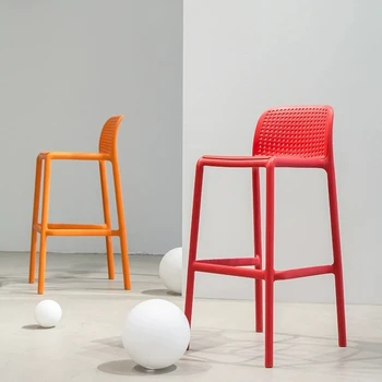 Plastikiniai Aukštos Baro Kėdės Counter Dizaino Sala Kavos Valgomojo Kėdės, Virtuvė, Retro Chaises De Salonas Namų Baro Baldai YX50BY