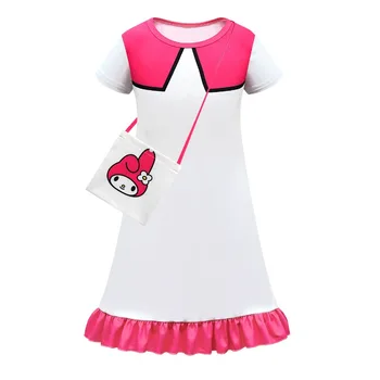 Sanrio Hello Kitty Kuromi Mano Melodija Cinnamoroll Vasarą Naujų Mergaičių Namų Naktį Suknelė Cosplay Animacinis Personažas Vaikams Suknelė