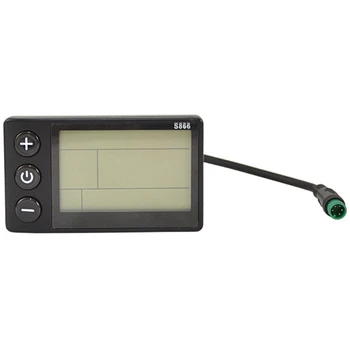 S866 Elektrinis Dviratis LCD Ekranas, E-Dviratis, Elektrinis Motoroleris, Ekranas Metrų Kontrolės Skydelis Su Vandeniui Plug