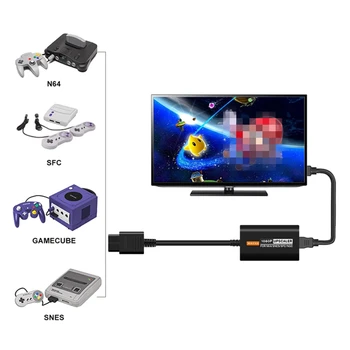 Už Gamecube Konsolė, N64 Į HDMI Adapteris, suderinamas Keitiklio Kabelį, 64/SNES/už NGC/už SFC Aukštos Kokybės Vaizdo Garso