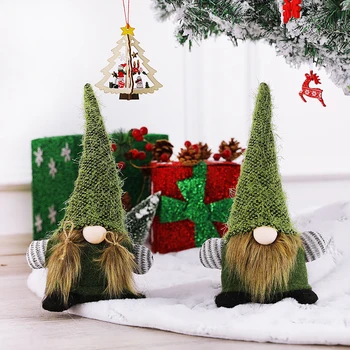 Kalėdų Dekoracijas Raudonos, Žalios Beveidis Nykštukai Lėlės Kalėdų Elf Lėlės Ornamentu Namuose Kalėdos Navidad Laimingų Naujųjų Metų Dovanos 2023