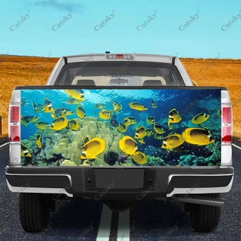 Vandenyną Goldfish Modelio Automobilių Uodega Kamieno Apsaugoti Lipdukas, Decal, Automobilių Kėbulo, Automobilių Dekoracija SUV visureigis Universalus Pikapas