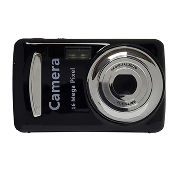 Skaitmeninis Fotoaparatas,Nešiojamasis Kameros 16 Mln. HD Pikselių Compact Home Skaitmeninis Fotoaparatas Vaikams, Paaugliams, vyresnio amžiaus žmonių, Juoda
