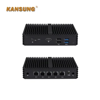 Kansung K750G5 Dvyniai Ežero J4125 Quad Core Procesorius, DDR4 Iki 16G su 5 Lan Ventiliatoriaus Mini PC
