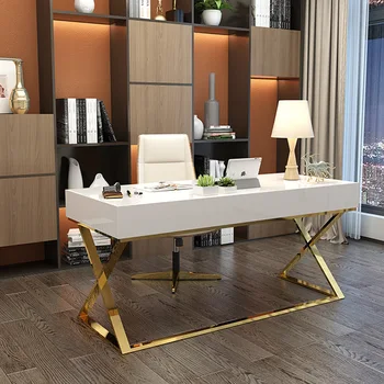 Biuro baldai, šviesos ir ekstravagantiškas, modernus stalas, paprastas pianinas, lakuotas stalas, biuro stalas