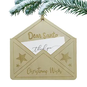 Dear Santa Paketas, Mediniai, Medžio Amatai Pakabukas Kalėdų Medžio Apdaila Pakabučiai Dear Santa Paketas, Medienos Kalėdų Dekoracijos