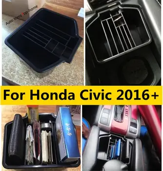 Plastikinės Sandėliavimo Padėklų Konteineryje Multi-tinklelis, Dėžutė, Telefono Dėklas Tinka Honda Civic 2016 - 2020 Interjero Dekoravimo Reikmenys