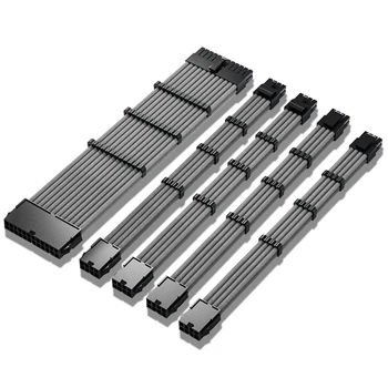 30CM Rankovėmis Kabelis PSU Maitinimo ilgiklis Rinkiniai 18AWG 24Pin ATX / 2x 8 (4+4)Pin EPS / 2 x 8 (6+2)Pin PCIE Maitinimo ilgiklis