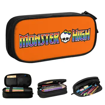 Pasididžiavimas Monster High Lėlės Pieštukų Atvejais Mielas Pen Dėžutė, Maišelis Vaikai Didelių Saugojimo Studentai Mokyklos Dovanos Pieštukų Dėžutę