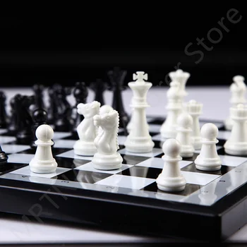 Tarptautinės Šachmatų Lankstymo Magnetiniai Šachmatai 22*21.5 cm Plastiko šachmatų lenta Žaidimas Švietimo Šachmatų Žaidimas Dovanų Suaugusiems Vaikams