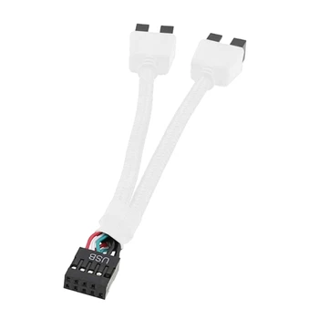 USB 9Pin Greičiau Stabili USB Duomenų Perdavimo Kabelis Ekranuotas USB 2.0 9 Pin Splitter