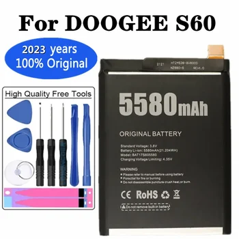 2023 Metų Originalios Baterijos Doogee S60 S60 Lite Bateria BAT173605580 5580mAh Baterijų Atsargų + Įrankiai + Sekimo Numerį