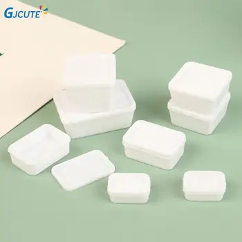 1Set 1:12 Miniatiūriniai Lėlių Priešpiečių Dėžutė Balto Bento talpinimo Virtuvės Modelį, Dekoro, Žaislų Lėlės Namas Priedai