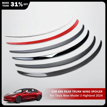 Už Tesla Naujas Modelis 3 2024 M. Aukštaitijos Automobilių ABS Spoileris Anglies Pluošto Originalaus Galinio Kamieno Sparno Aukštos kokybės Model3 Priedai
