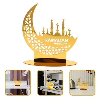 Ramadanas Stalo Pasirašyti Eid Dekoro Mubarakas Amatų Ornamentu Akrilo Papuošalai Namuose Aukso