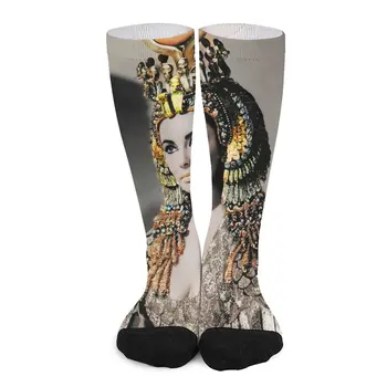 Egipto Karalienė Kojinės Moterims Elizabeth Taylor Kojinės Minkštas Madinga Kojinės Dviračiu Ne Slydimo Dizaino Kojinės Dovanų