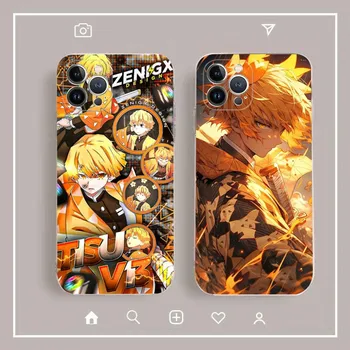 Zenitsu Agatsuma Demon Slayer Telefono dėklas Skirtas IPhone 15 14 11 12 13 Mini Pro XS Max Padengti 6 7 8 Plus X XR SE 2020 Funda Shell