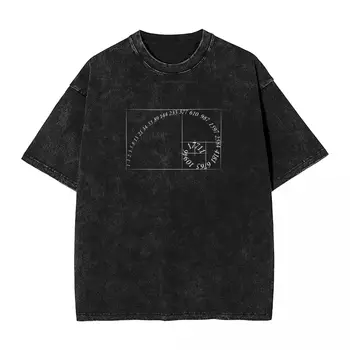 Fibonačio Skaičių Seka T-Shirt Vasaros Aukso Santykis Streetwear T Shirts Harajuku Marškinėlius Vyrams Spausdinti Drabužiai Plius Dydis