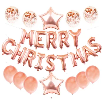 16 colių Linksmų Kalėdų Balionai Folija Raidžių laimingų Naujųjų Metų Šaliai Apdailos Abėcėlė Oro Aliumininiai Balionai Nustatyti Reikmenys