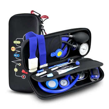 12PCS Stebėti Sveikatos Saugojimo Priedų Paketo Komplektas su Gydytojo Stetoskopas Žirklės Juosta Reflex Plaktukas LED Penlight Įrankis
