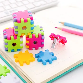 1pcs Creative Magic Cube Pieštukų Drožtukas Mechaninė Pen Pieštukų Drožtukas Mažiems Vaikams, Prekės mokyklinės prekės, Raštinės reikmenys