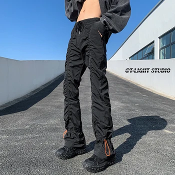Vyrai Slim Haremo Kelnės Mados Hip-Hop Poilsiu Streetwear sukaupti Kelnės Vyrų Krūvos Kelnės Vyrams Raišteliu Elastinga Juosmens